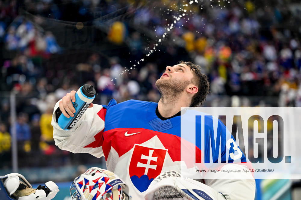 Milano, Santa Giulia Ice hockey, Eishockey Arena, Winter Olympics: Sweden - Slovakia (Ice Hockey), goalkeeper Samuel Hlavaj of Slovakia Milano Santa Giulia Ice Hockey Arena Lombardy Italy