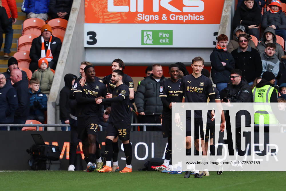 Aribim Pepple of Plymouth Argyle celebrates their goal to make it 0-2 Blackpool v Plymouth Argyle, Sky Bet League One, Football, Bloomfield Road, Blackpool, UK - 14 Feb 2026Blackpool Bloomfield Road United Kingdom