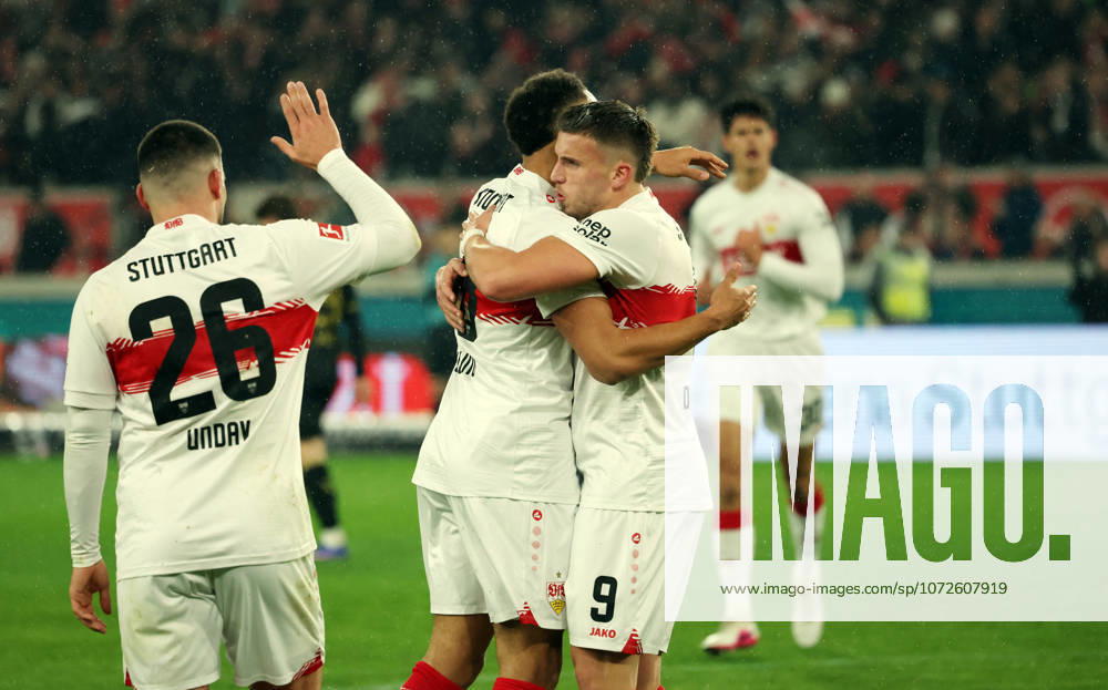 VfB Stuttgart - 1. FC Köln Deutschland, Stuttgart, 14.02.2026, Fussball, Bundesliga, Saison 2025 2026, VfB Stuttgart - 1. FC Köln: Ermedin Demirovic (VfB Stuttgart); Jubel Tor 1:0 Demirovic.