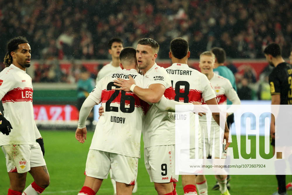 VfB Stuttgart - 1. FC Köln Deutschland, Stuttgart, 14.02.2026, Fussball, Bundesliga, Saison 2025 2026, VfB Stuttgart - 1. FC Köln: Ermedin Demirovic (VfB Stuttgart); Jubel Tor 1:0 Demirovic.