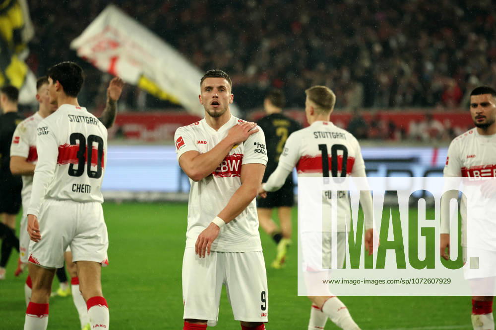 VfB Stuttgart - 1. FC Köln Deutschland, Stuttgart, 14.02.2026, Fussball, Bundesliga, Saison 2025 2026, VfB Stuttgart - 1. FC Köln: Ermedin Demirovic (VfB Stuttgart); Jubel Tor 1:0 Demirovic.