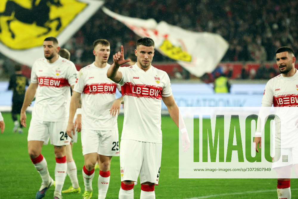 VfB Stuttgart - 1. FC Köln Deutschland, Stuttgart, 14.02.2026, Fussball, Bundesliga, Saison 2025 2026, VfB Stuttgart - 1. FC Köln: Ermedin Demirovic (VfB Stuttgart); Jubel Tor 1:0 Demirovic.