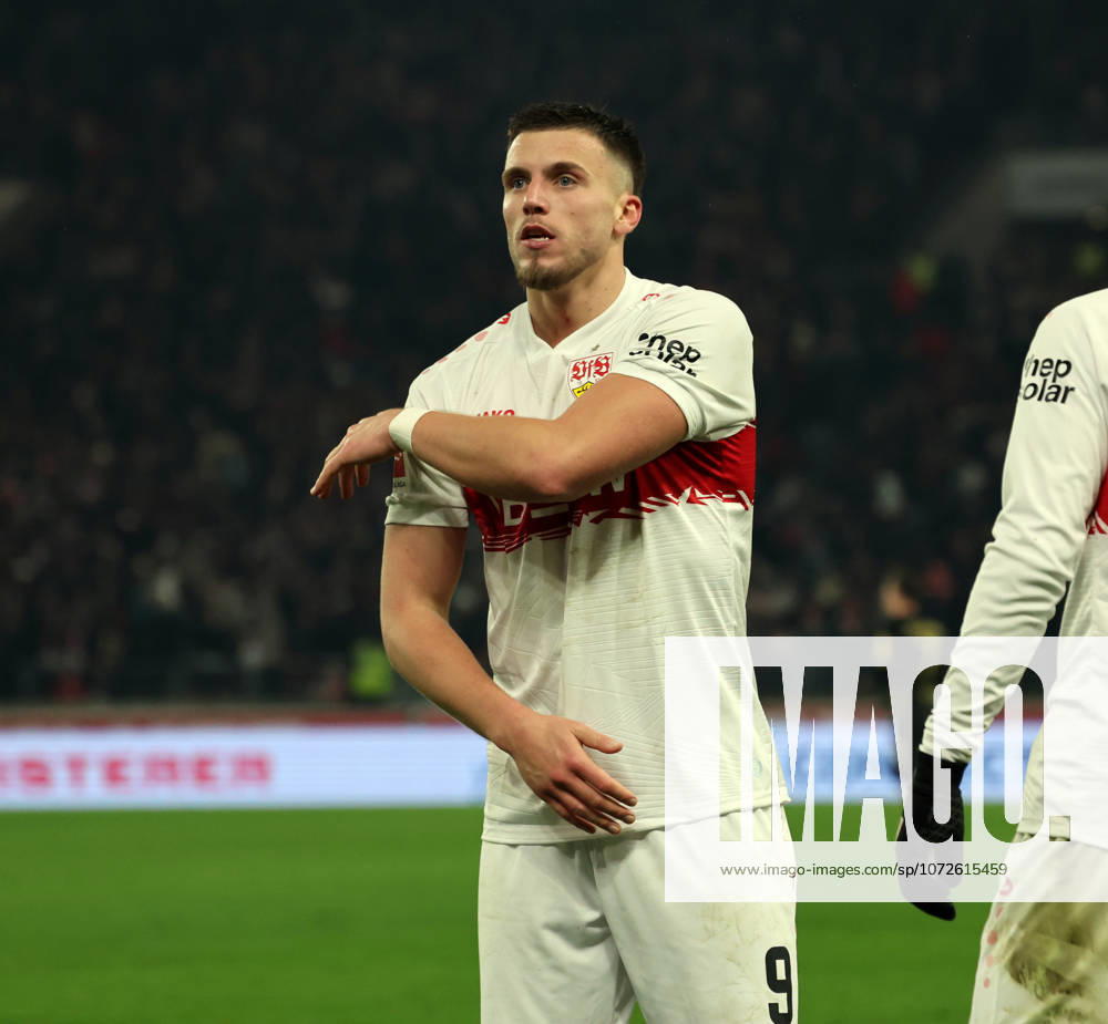 VfB Stuttgart - 1. FC Köln Deutschland, Stuttgart, 14.02.2026, Fussball, Bundesliga, Saison 2025 2026, VfB Stuttgart - 1. FC Köln: Ermedin Demirovic (VfB Stuttgart); Jubel Tor 2:1 Demirovic.