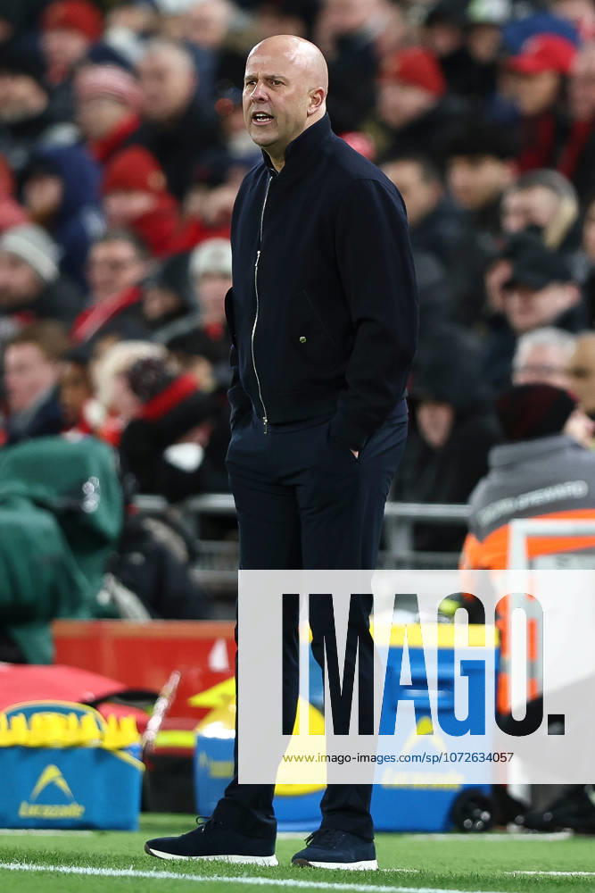 Liverpool v Brighton & Hove Albion, Emirates FA Cup Liverpool manager Arne Slot during the Liverpool v Brighton & Hove Albion Emirates FA Cup 4th Round match at Anfield, Liverpool, England on 14 February 2026 Credit: Ian Stephen Every Second Media Editorial use only. All images are copyright Every Second Media Limited. No images may be reproduced without prior permission. All rights reserved. Premier League and Football League images are subject to licensing agreements with Football DataCo Limited. see https: www.football-dataco.com