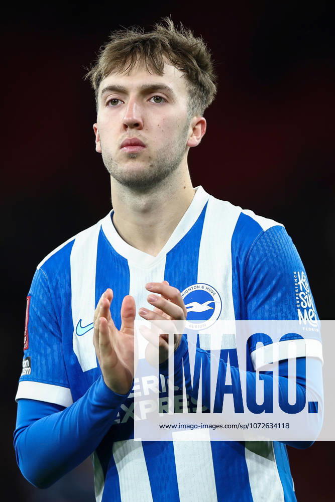 Liverpool v Brighton & Hove Albion, Emirates FA Cup Jack Hinshelwood of Brighton And Hove Albion shows his appreciation to the Brighton And Hove Albion fans after the Liverpool v Brighton & Hove Albion Emirates FA Cup 4th Round match at Anfield, Liverpool, England on 14 February 2026 Credit: Ian Stephen Every Second Media Editorial use only. All images are copyright Every Second Media Limited. No images may be reproduced without prior permission. All rights reserved. Premier League and Football League images are subject to licensing agreements with Football DataCo Limited. see https: www.football-dataco.com