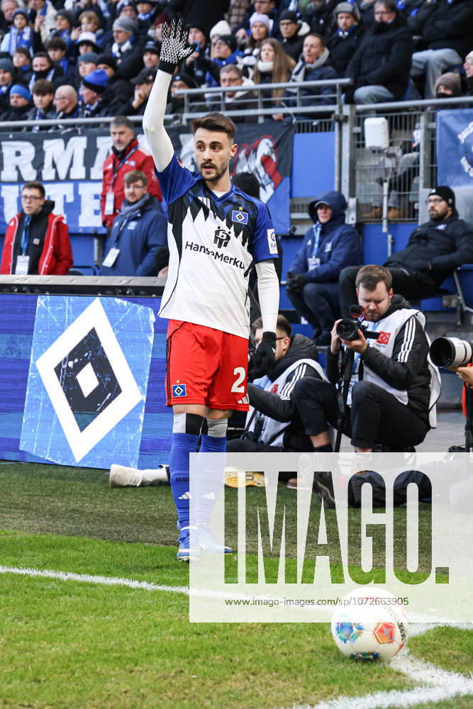 2026.02.14 Fussball 1. Bundesliga Hamburger Sportverein - 1.FC Union Berlin v.l. Fabio Daniel Ferreira Vieira (Hamburger SV ,20) beim Eckball (DFL regulations prohibit any use of photographs as image sequences and or quasi-video.