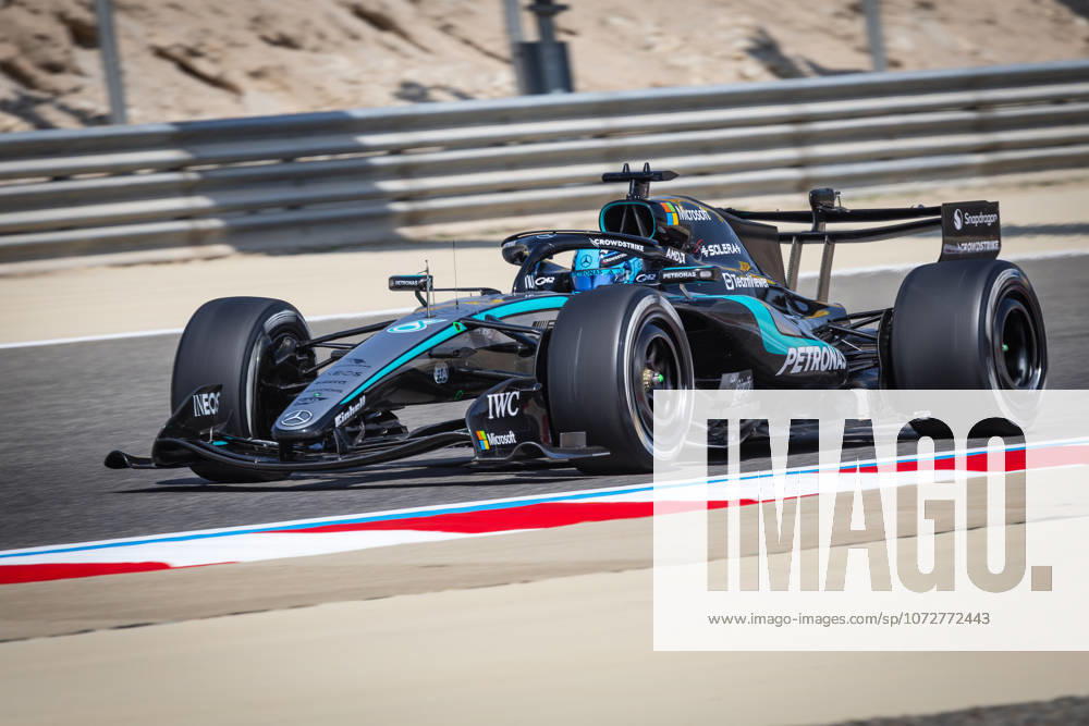 George Russell (UK, Mercedes-AMG Petronas F1 Team, 63) BHR, Formel 1 Weltmeisterschaft, Formel 1 Testfahrten, Bahrain international Circuit, 13.02.2026 BHR, Formel 1 Weltmeisterschaft, Formel 1 Testfahrten, Bahrain international Circuit