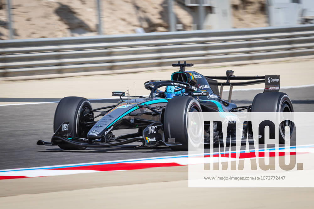 George Russell (UK, Mercedes-AMG Petronas F1 Team, 63) BHR, Formel 1 Weltmeisterschaft, Formel 1 Testfahrten, Bahrain international Circuit, 13.02.2026 BHR, Formel 1 Weltmeisterschaft, Formel 1 Testfahrten, Bahrain international Circuit