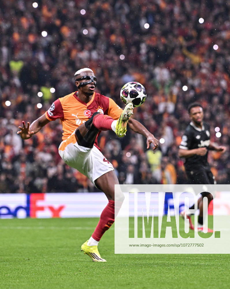 Galatasaray v Juventus - UEFA Champions League ISTANBUL, TURKIYE - FEBRUARY 17: Victor Osimhen of Galatasaray in action during UEFA Champions League last 16 playoff round first leg football match between Galatasaray and Juventus at RAMS Park in Istanbul, Turkiye on February 17, 2026. Elif Ozturk Anadolu Istanbul Turkey. Editorial use only. Please get in touch for any other usage.