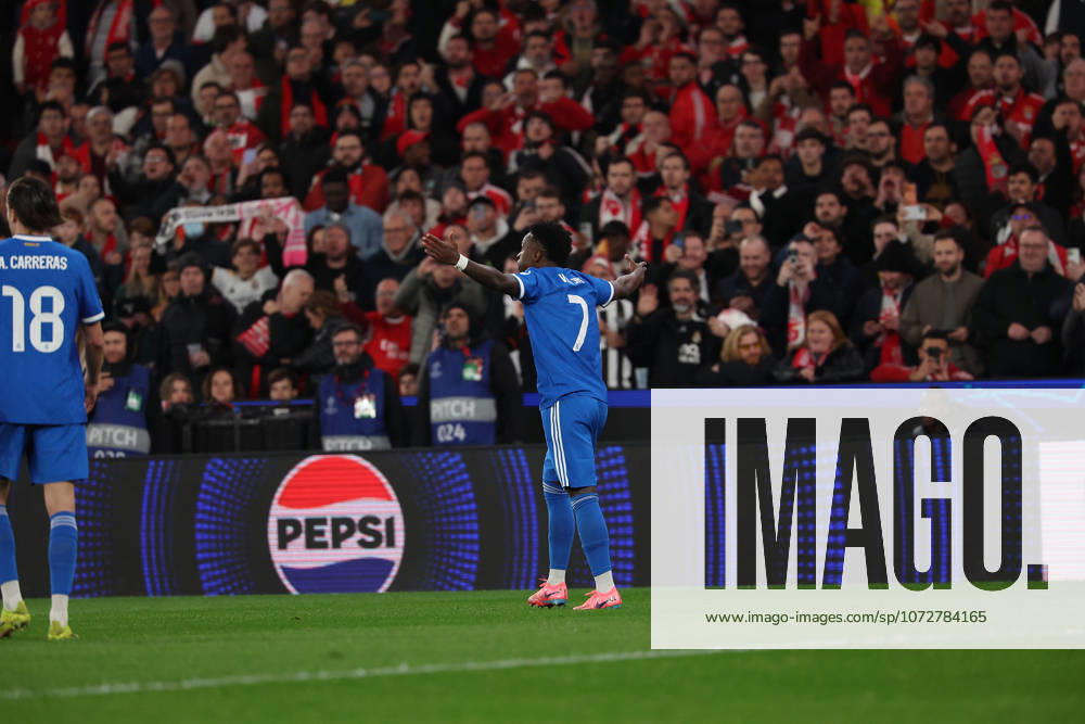 FBL-UEFA Champions League 2025-26 SL Benfica - Real Madrid Vinicius Junior (Real Madrid) celebrate the goal, gestures, gesticulate during UEFA Champions League 2025-26 KO play-offs match between Lisboa e Benfica and Real Madrid at Estadio da Luz on Thursday 17 February 2026 in Lisbon, Portugal