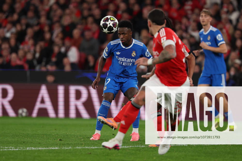 FBL-UEFA Champions League 2025-26 SL Benfica - Real Madrid Vinicius Junior (Real Madrid) in action, with the ball during UEFA Champions League 2025-26 KO play-offs match between Lisboa e Benfica and Real Madrid at Estadio da Luz on Thursday 17 February 2026 in Lisbon, Portugal