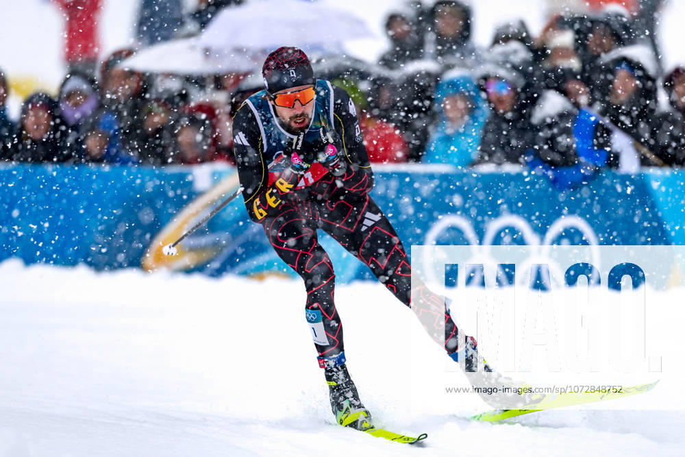 OLYMPICS - Winter Olympic Games, Olympische Spiele, Olympia, OS Milano Cortina 2026 TESERO,ITALY,19.FEB.26 - OLYMPICS, NORDIC SKIING, NORDIC COMBINED, CROSS COUNTRY - Winter Olympic Games Milano Cortina 2026, team sprint, 2x7.5km. Image shows Johannes Rydzek (GER). GEPAxpictures xMatthiasxTrinkl