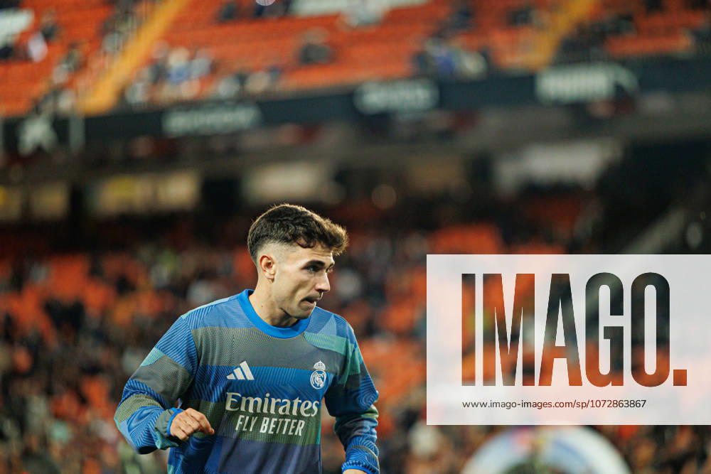 David Jimenez seen during LaLiga EA Sports game between teams of Valencia CF and Real Madrid CF (Maciej Rogowski Ball Raw Images) Valencia Mestalla Spain