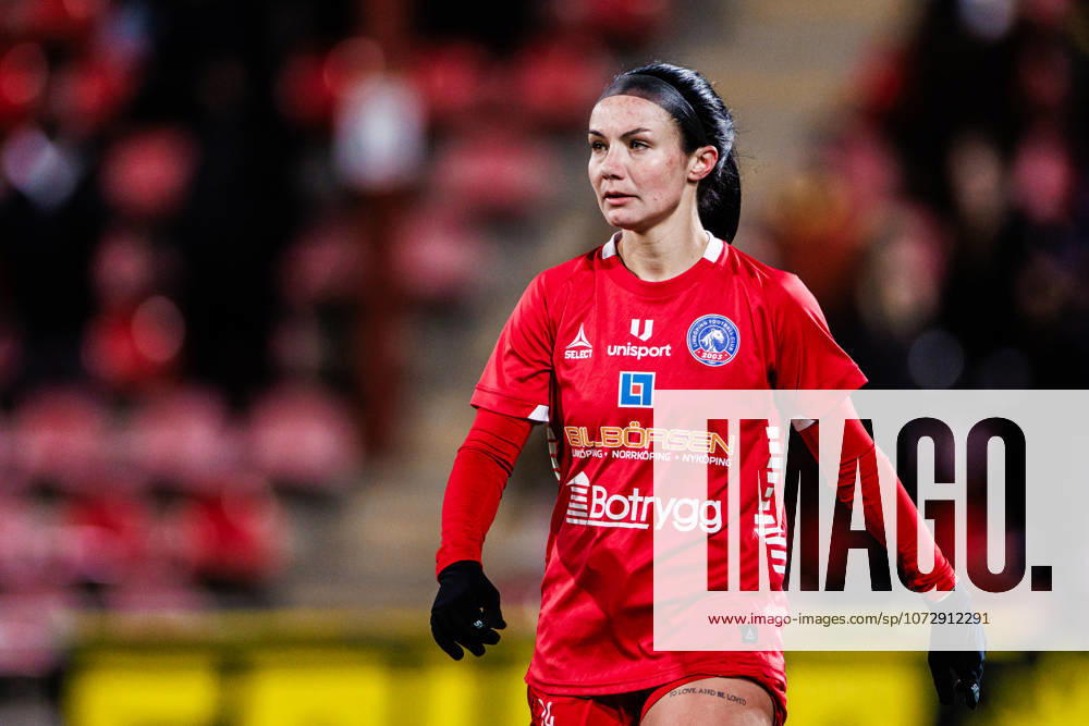 Linköpings Amber DiOrio under fotbollsmatchen i Svenska Cupen mellan AIK och Linköping den 20 februari 2026 i Stockholm.