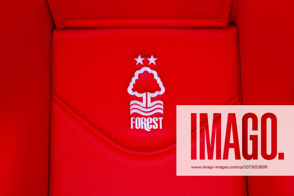 Football - FA Premier League - Nottingham Forest FC v Liverpool FC NOTTINGHAM, ENGLAND - Sunday, February 22, 2026: Nottingham Forest s badge on chair before the FA Premier League match between Nottingham Forest FC and Liverpool FC at the City Ground. (Photo by David Rawcliffe Propaganda) NOTTINGHAM City Ground NOTTINGHAMSHIRE ENGLAND