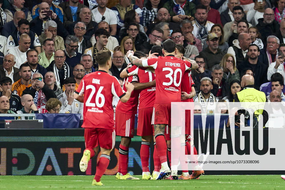 Rafa Silva of SL Benfica celebrates his goal during the UEFA Champions League match between Real Madrid CF and SL Benfica at Bernabeu Stadium on February 25, 2026. - 25 02 2026 - Spain Madrid Madrid - LGMx Pictorium LePictorium_0328505