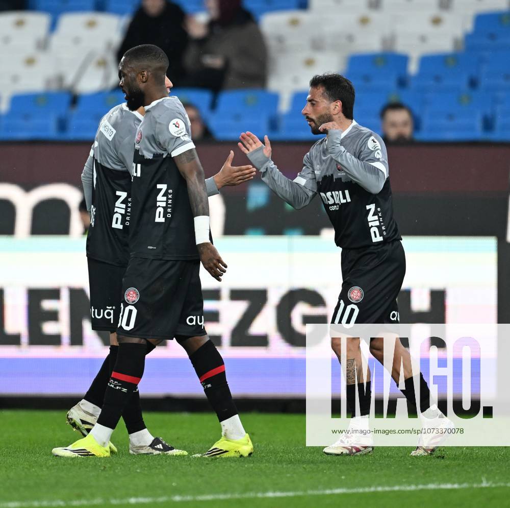 Trabzonspor v Misirli.com.tr Fatih Karagumruk - Turkish Super Lig TRABZON, TURKIYE - FEBRUARY 27: Daniele Verdi (10) of Fatih Karagumruk celebrates after scoring a goal during Turkish Super Lig week 24 football match between Trabzonspor and Misirli.com.tr Fatih Karagumruk at Papara Park in Trabzon, Turkiye on February 27, 2026. Hakan Burak Altunoz Anadolu Trabzon Turkey. Editorial use only. Please get in touch for any other usage.