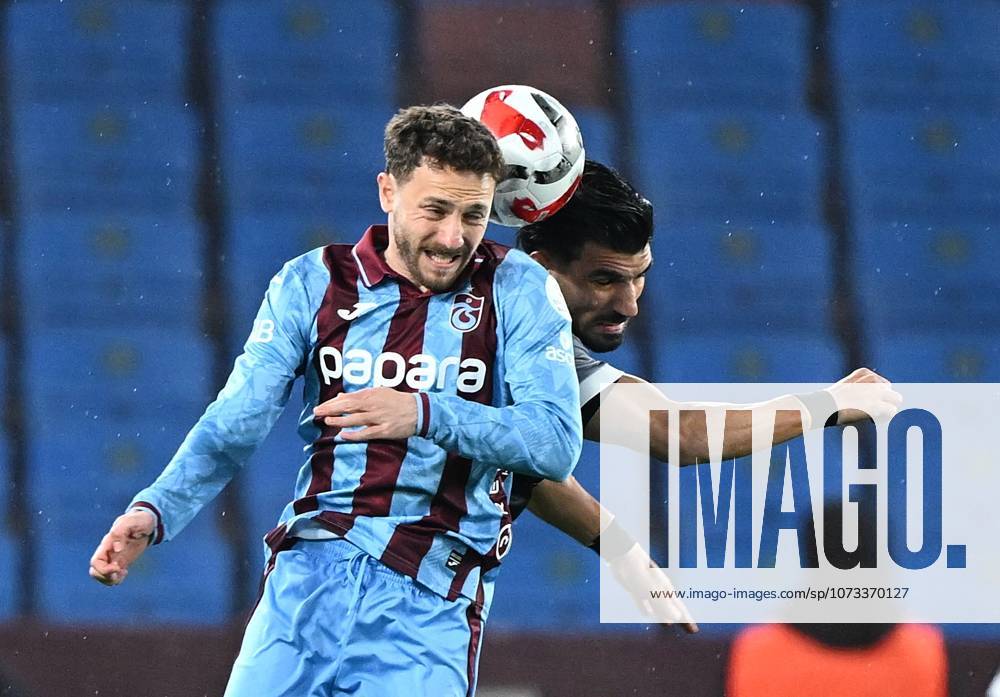 Trabzonspor v Misirli.com.tr Fatih Karagumruk - Turkish Super Lig TRABZON, TURKIYE - FEBRUARY 27: Mustafa Eskihellac (L) of Trabzonspor in action during Turkish Super Lig week 24 football match between Trabzonspor and Misirli.com.tr Fatih Karagumruk at Papara Park in Trabzon, Turkiye on February 27, 2026. Hakan Burak Altunoz Anadolu Trabzon Turkey. Editorial use only. Please get in touch for any other usage.