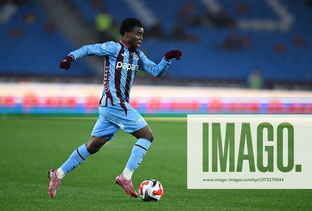 Trabzonspor v Misirli.com.tr Fatih Karagumruk - Turkish Super Lig TRABZON, TURKIYE - FEBRUARY 27: Inao Oulai of Trabzonspor in action during Turkish Super Lig week 24 football match between Trabzonspor and Misirli.com.tr Fatih Karagumruk at Papara Park in Trabzon, Turkiye on February 27, 2026. Hakan Burak Altunoz Anadolu Trabzon Turkey. Editorial use only. Please get in touch for any other usage.