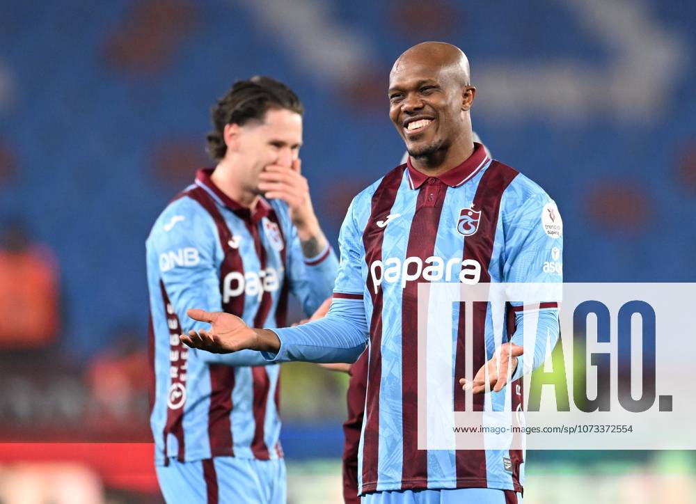 Trabzonspor v Misirli.com.tr Fatih Karagumruk - Turkish Super Lig TRABZON, TURKIYE - FEBRUARY 27: Antonhy Nwakaeme of Trabzonspor celebrates after winning the Turkish Super Lig week 24 football match between Trabzonspor and Misirli.com.tr Fatih Karagumruk at Papara Park in Trabzon, Turkiye on February 27, 2026. Hakan Burak Altunoz Anadolu Trabzon Turkey. Editorial use only. Please get in touch for any other usage.