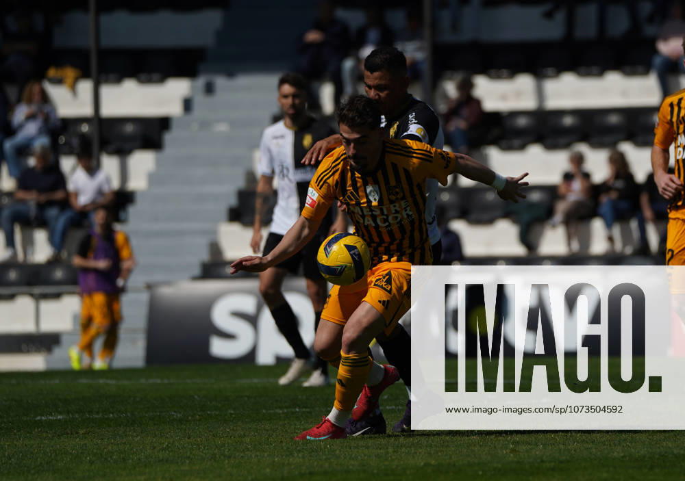 Liga Portugal 2 Meu Super Round 24 football match between SC Farense and Lusitania Lourosa FC, Faro, Portugal Faro, Portugal. 1 st Mar, 2026. Bala Sangare, SC Farense player , lining up before the start of the SC Farense v Lusitano Lourosa FC Round 24 match for the football Liga Portugal 2 Meu Super. Nuno Pires Veloso Alamy Live News