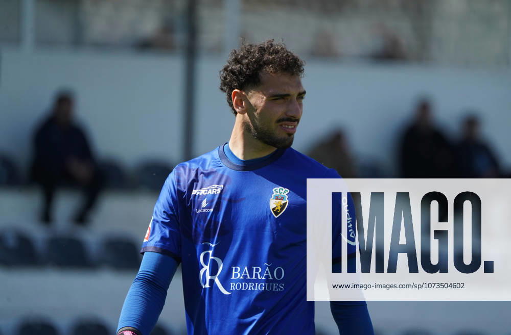 Liga Portugal 2 Meu Super Round 24 football match between SC Farense and Lusitania Lourosa FC, Faro, Portugal Faro, Portugal. 1 st Mar, 2026. Brian Araujo, SC Farense s goalkeeper, during the SC Farense 2 - 1 Lusitano Lourosa FC Round 24 match for the football Liga Portugal 2 Meu Super. Nuno Pires Veloso Alamy Live News