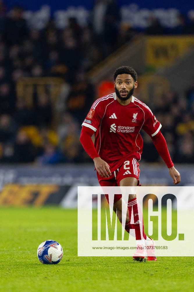 Football - FA Cup - 5th Round - Liverpool FC v Wolverhampton Wanderers FC WOLVERHAMPTON, ENGLAND - Friday, March 6, 2026: Liverpool s Joe Gomez during the FA Cup 5th Round match between Liverpool FC and Wolverhampton Wanderers FC at Molineux. (Photo by David Rawcliffe Propaganda) WOLVERHAMPTON Molineux WEST MIDLANDS ENGLAND