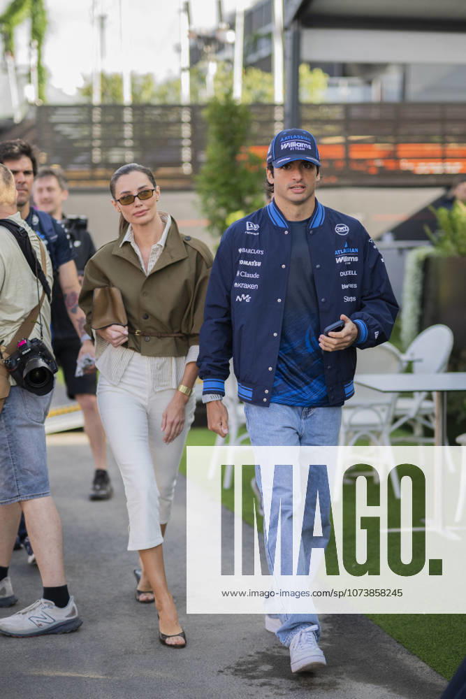 Formula One Australian Grand Prix Melbourne EB Carlos Sainz and Rebecca Donaldson during the Formula One Australian Grand Prix at Albert Park in Melbourne on March 8, 2026. Photo by Eliot Blondet ABACAPRESS.COM Melbourne Australia Australia