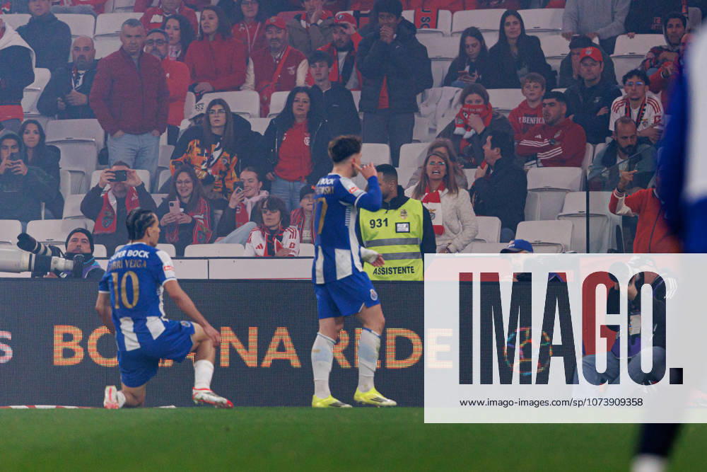 Oskar Pietuszewski seen celebrating after scoring goal during Liga Portugal game between teams of SL Benfica and FC Porto at Estadio Da Luz (Maciej Rogowski Ball Raw Images PT) Lisbon Estadio Da Luz Portugal