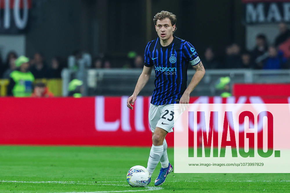 Nicolo Barella of FC Internazionale seen in action during Serie A 2025 26 football match between AC Milan and FC Internazionale at San Siro Stadium in Milan Italy on 08 March 2026. Milan Stadio San Siro Milan Italy