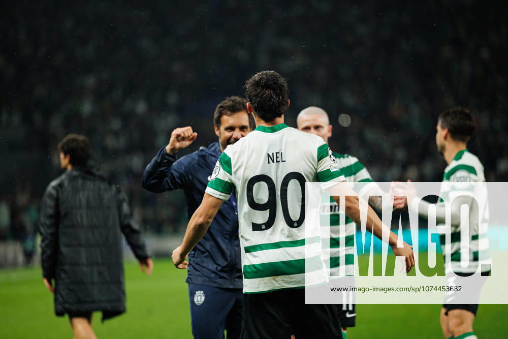 Rafael Nel seen celebrating after goal during UEFA Champions League Round of 16 game between teams of Sporting CP and FK Bodo Glimt at Estadio Jose Alvalade (Maciej Rogowski Ball Raw Images) Lisbon Estadio Jose Alvalade Portugal