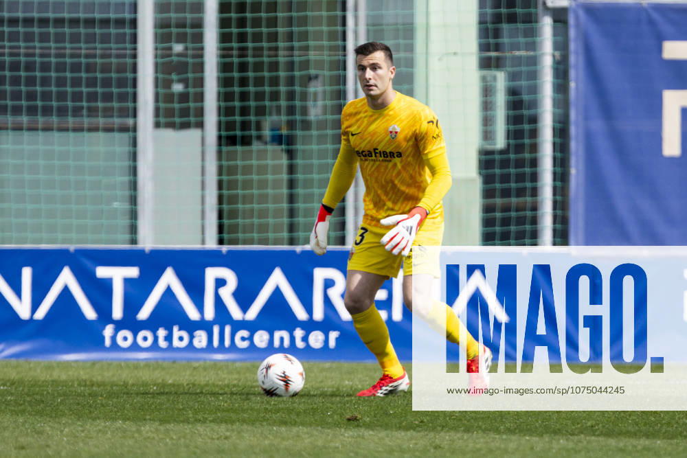 Aston Villa CF vs Elche CF, Winter Friendly Match, Inaki Pena, Spanish goalkeeper for Elche CF, during the match, Aston Villa CF vs Elche CF, Winter Friendly Match, Pinatar Arena Football Center, San Pedro del Pinatar, Region of Murcia, Spain, 27 March 2026 San Pedro del Pinatar Pinatar Arena Region de Murcia Spain