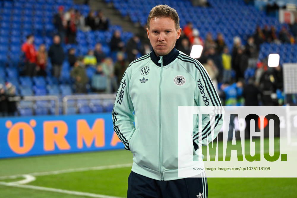 Basel, St.Jakob-Park, 27.03.26, GER, Herren, Laenderspiel: Schweiz - Deutschland Bild: Trainer Julian NAGELSMANN (Deutschland) UEFA regulations prohibit any use of photographs as image sequences and or quasi-video. Basel Schweiz