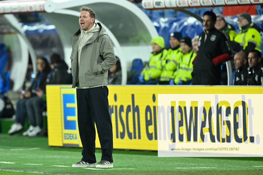 Basel, St.Jakob-Park, 27.03.26, GER, Herren, Laenderspiel: Schweiz - Deutschland Bild: Trainer Julian NAGELSMANN (Deutschland) UEFA regulations prohibit any use of photographs as image sequences and or quasi-video. Basel Schweiz