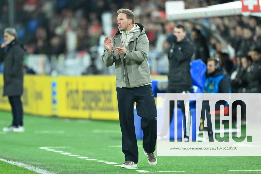 Basel, St.Jakob-Park, 27.03.26, GER, Herren, Laenderspiel: Schweiz - Deutschland Bild: Trainer Julian NAGELSMANN (Deutschland) UEFA regulations prohibit any use of photographs as image sequences and or quasi-video. Basel Schweiz