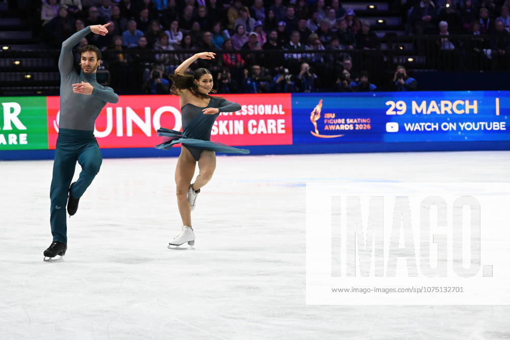 ISU Figure skating, Eiskunstlauf World Championships 2026 in Prague, Czech Republic - 28 Mar 2026 Laurence Fournier Beaudry (R) and Guillaume Cizeron of France perform during the Ice Dance Free Dance competition at the ISU Figure Skating World Championships 2026 at the O2 Arena. ISU Figure Skating World Championships 2026 takes place from 24th to 29th of March in Prague, Czech Republic. Prague Czech Republic