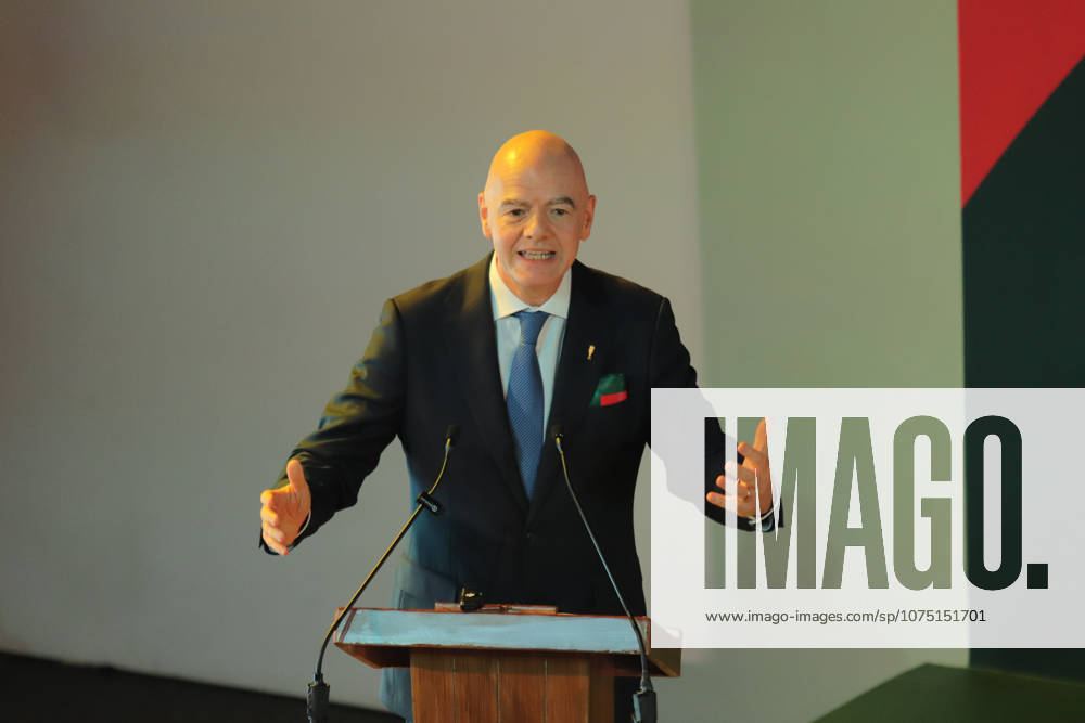 Gianni Infantino, FIFA President speaks during the opening of temporary exhibition â€⠢oÂlbum Epicoâ€⠢ at the Yancuic Museum. on March 28, 2026 in Mexico City, Mexico. Mexico City Mexico - ZUMAe321 20260328_zsa_e321_169