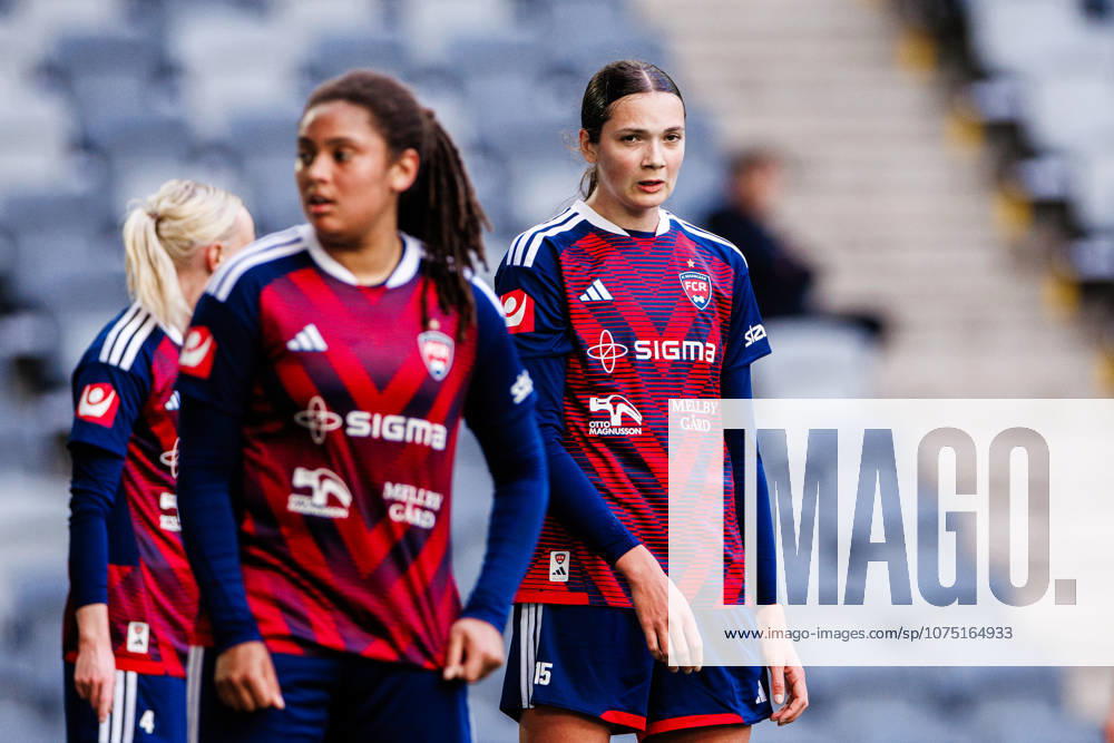 Rosengards Cecily Wellesley Smith deppar under fotbollsmatchen i Damallsvenskan mellan Hammarby och Rosengard den 29 mars 2026 i Stockholm.