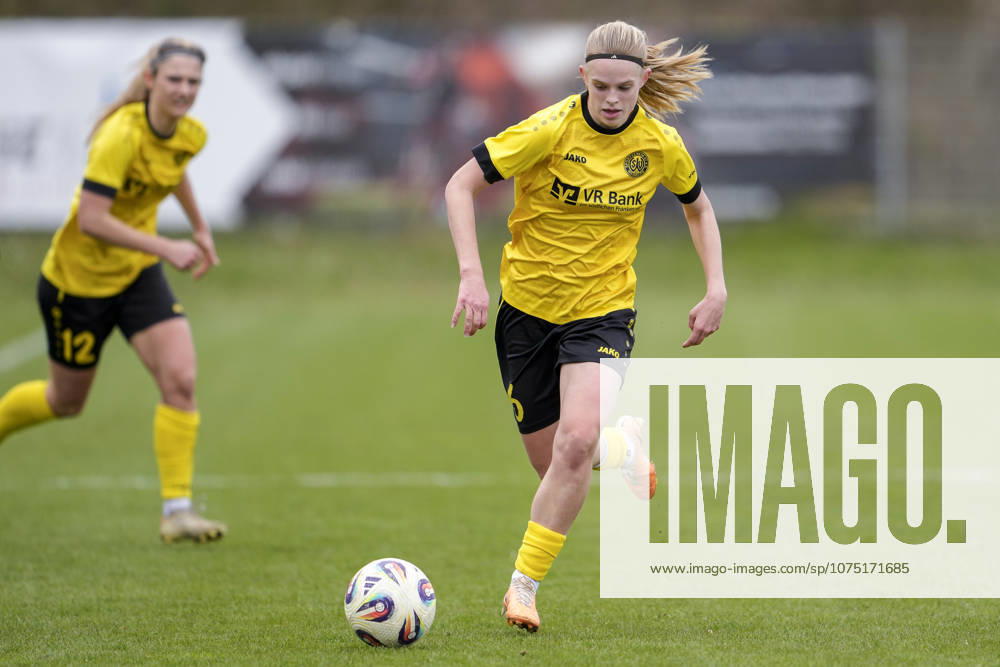 Dana Keßler (Kessler, Weinberg, 6), am Ball, Freisteller, Ganzkörper, Einzelbild, Einzelfoto, Aktion, Action, 29.03.2026, St. Leon-Rot (Deutschland), Fussball, Frauen, Regionalliga Süd, TSG 1899 Hoffenheim U20 - SV 67 Weinberg, 29.03.2026, St. Leon-Rot (Deutschland), Fussball, Frauen, Regionalliga Süd, TSG 1899 Hoffenheim U20 - SV 67 Weinberg, DFB DFL REGULATIONS PROHIBIT ANY USE OF PHOTOGRAPHS AS IMAGE SEQUENCES AND OR QUASI-VIDEO.