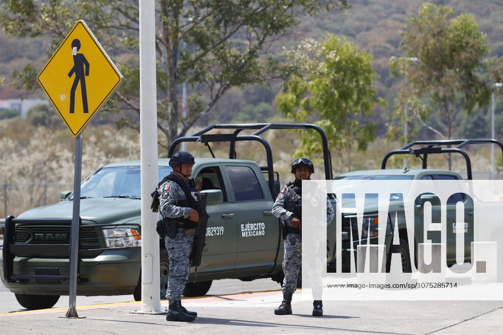 RD Congo v Jamaica - 2026 FIFA World Cup, WM, Weltmeisterschaft, Fussball Qualifying ZAPOPAN, MEXICO- MARCH 31: Military patrol during a World Cup 2026 playoff soccer match between RD Congo and Jamaica, at the Guadalajara Stadium in Zapopan, Mexico on March 31, 2026. Stringer Anadolu Zapopan Mexico. Editorial use only. Please get in touch for any other usage.