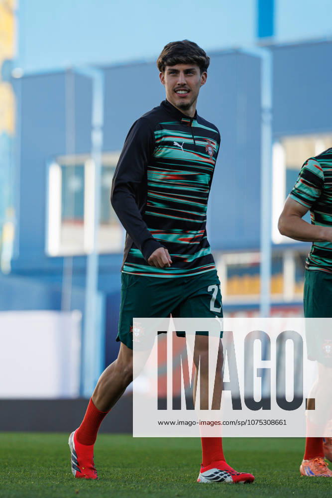 Diogo Sousa seen during UEFA U21, U 21 Championship Qualification game between Portugal and Scotland (Luis Loureiro Ball Raw Images) Estoril Estadio Antonio Coimbra da Mota Portugal