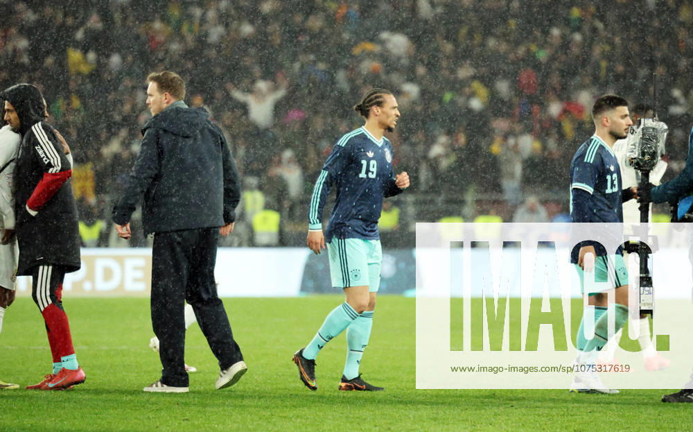 Deutschland - Ghana Deutschland, Stuttgart, 30.03.2026, Fussball, Länderspiel, Deutschland - Ghana: v.l. Julian Nagelsmann (Trainer Deutschland), Leroy Sane, Deniz Undav (beide Deutschland).