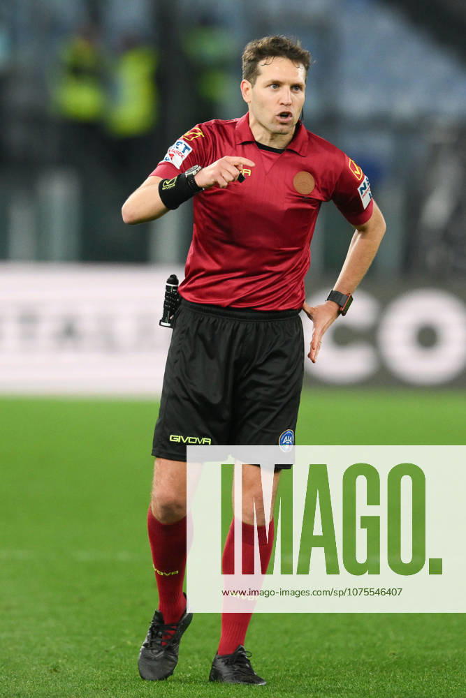Foto IPP Roberto Ramaccia Roma 4 4 2026 Campionato di Calcio Serie A 2025 2026 Lazio vs Parma Nella foto arbitro Matteo Marcenaro Italy Photo Press - World Copyright Roma italy Italia ITALY