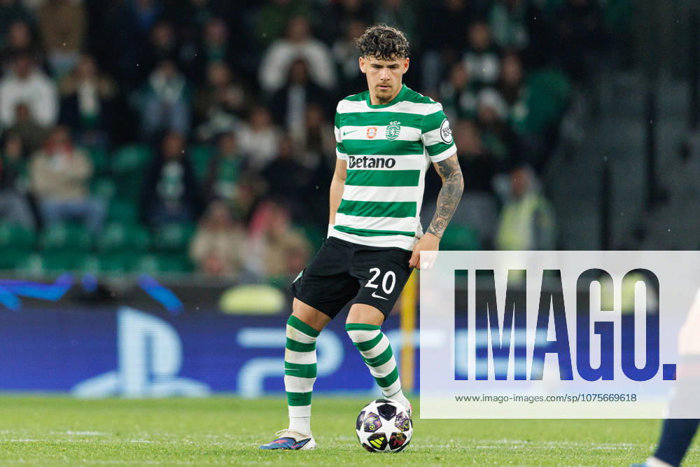Maxi Araujo seen during UEFA Champions League quarterfinal game between teams of Sporting CP and Arsenal FC at Estadio Jose Alvalade (Maciej Rogowski Ball Raw Images) Lisbon Estadio Jose Alvalade Portugal