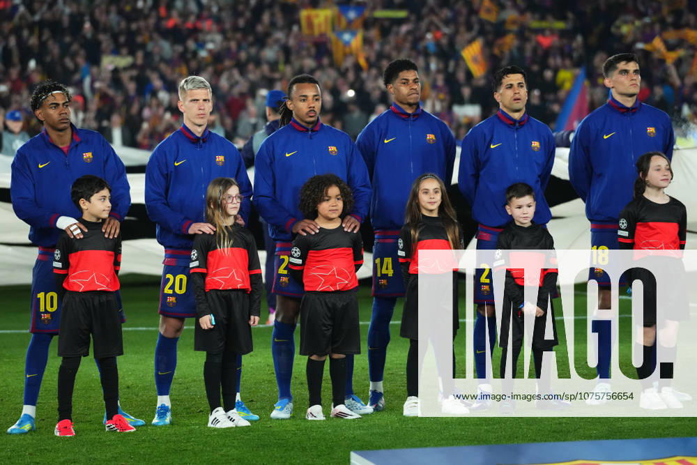 ESP: FC Barcelona, Barca - Atletico de Madrid. UEFA Champions League. Quarter-Finals, first leg. FC Barcelona players during UEFA Champions League match, Quarter-Finals, first leg, between FC Barcelona and Atletico de Madrid played at Spotify Camp Nou Stadium on April 8, 2026 in Barcelona, Spain. kpng