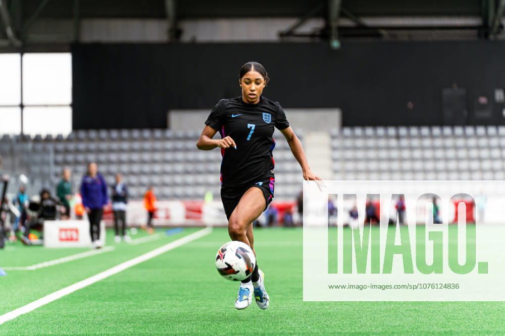 Biel Bienne, Switzerland - April 15 : Lauryn Thompson in action during the WU19 Euro qualifiers match between Switzerland WU19 - England WU19 At Tissot Arena on April 15, 2026 in Biel Bienne, Switzerland