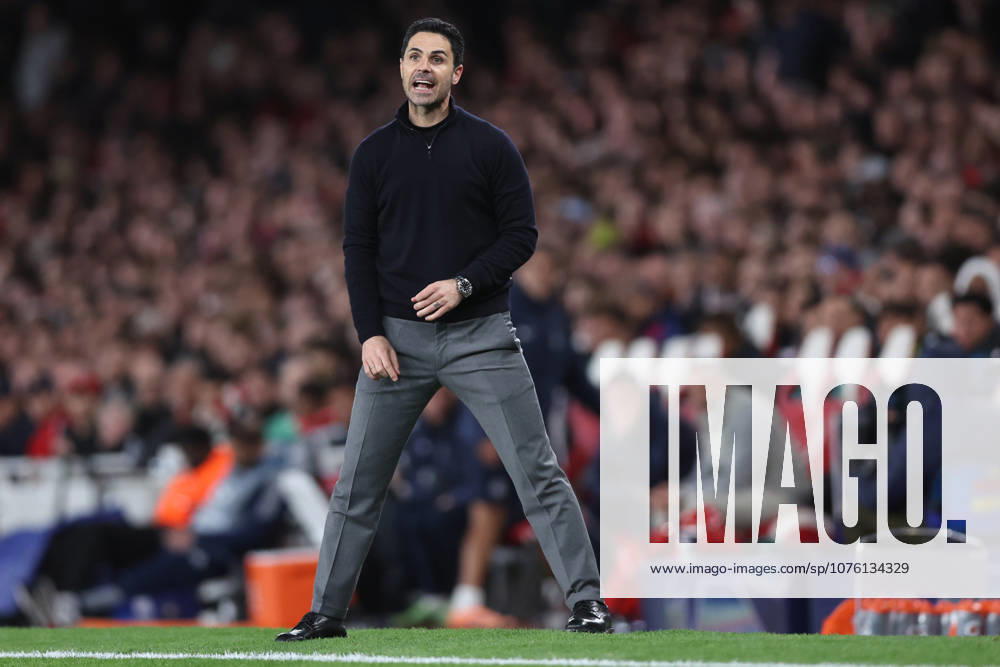 London, England, 15th April 2026. Mikel Arteta manager of Arsenal during the Arsenal vs Sporting Lisbon UEFA Champions League quarter final 2nd leg match at the Emirates Stadium, London. Picture credit should read: David Klein Sportimage . SPI_060_DK_Arsenal_Sporting_Lisbon SPI-4686-0060
