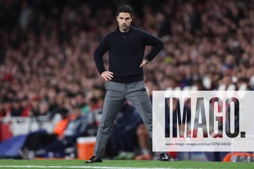 London, England, 15th April 2026. Mikel Arteta manager of Arsenal during the Arsenal vs Sporting Lisbon UEFA Champions League quarter final 2nd leg match at the Emirates Stadium, London. Picture credit should read: David Klein Sportimage . SPI_061_DK_Arsenal_Sporting_Lisbon SPI-4686-0061