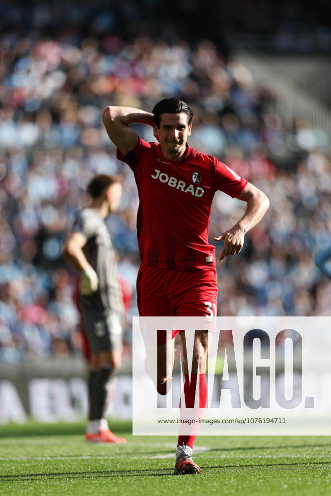 Real Club Celta v SC Freiburg - UEFA Europa League 2025 26 Quarter-Final Second Leg Igor Matanovic of SC Freiburg celebrates a goal during the UEFA Europa League 2025 26 Quarter-Final Leg Two match between Real Club Celta and SC Freiburg at Estadio Balaidos in Vigo, Spain, on April 16, 2026. vigo Vigo Spain