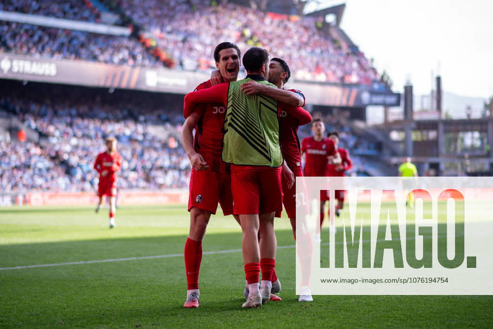 Real Club Celta v SC Freiburg - UEFA Europa League 2025 26 Quarter-Final Second Leg Igor Matanovic of SC Freiburg celebrates his goal during the UEFA Europa League 2025 26 Quarterfinals second leg between RC Celta and SC Freiburg at Balaidos Stadium in Vigo, Spain, on April 16, 2026. Vigo Galicia Spain
